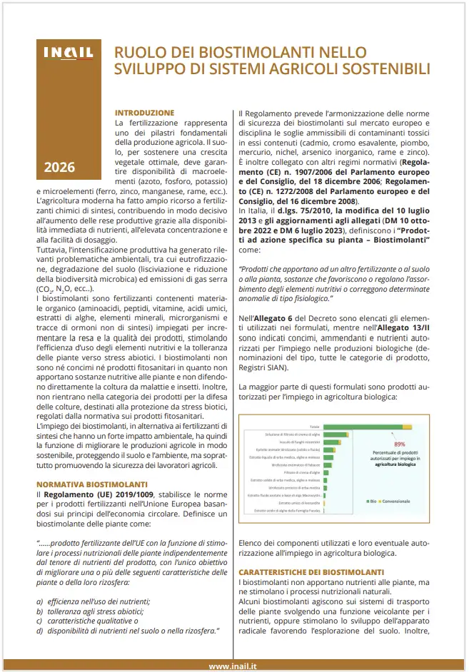 Ruolo dei biostimolanti nello sviluppo di sistemi agricoli sostenibili